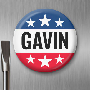 Imã Campanha Gavin Newsom - Vintage Ike Design