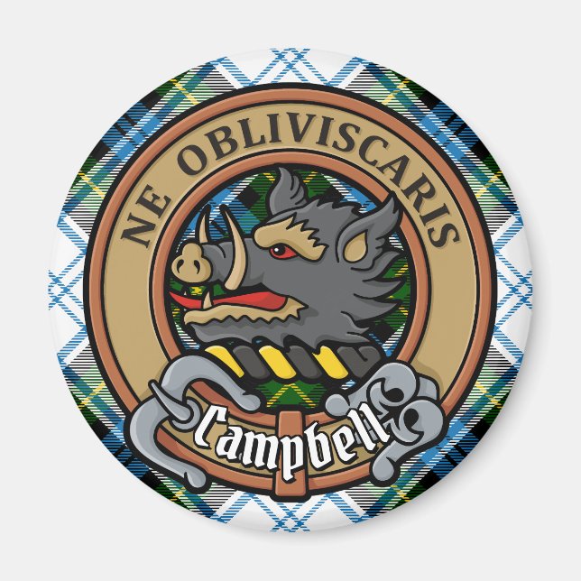 Imã Campbell Crest over Dress Tartan (Frente)