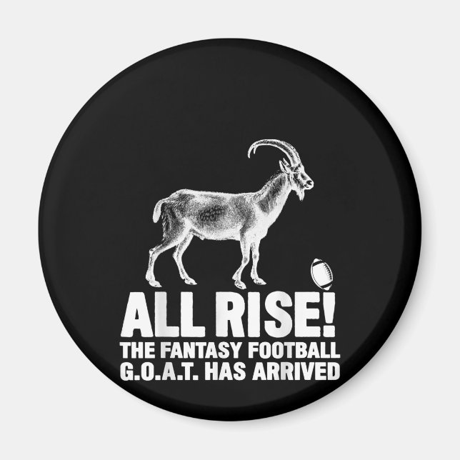Imã Campeão da Liga Fantasy Futebol Goat Gift (Frente)