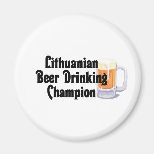 Imã Campeão lituano do bebendo da cerveja