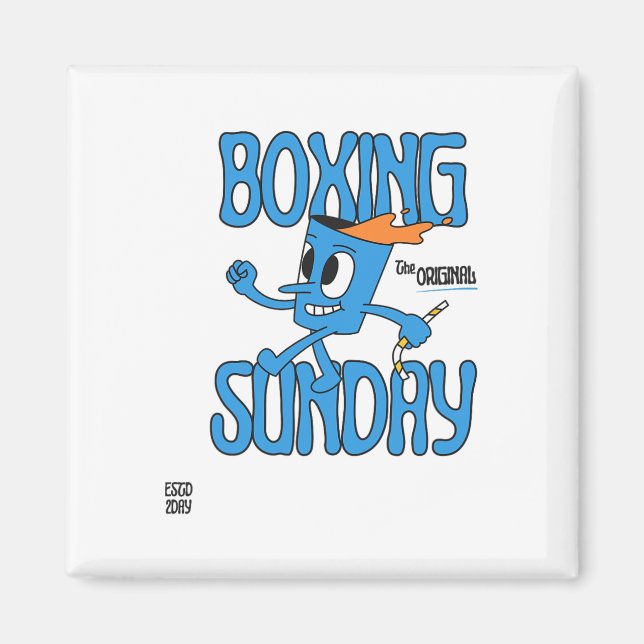 Imã Campeão Peso Pesado Soco Knockout Domingo de Boxe  (Frente)