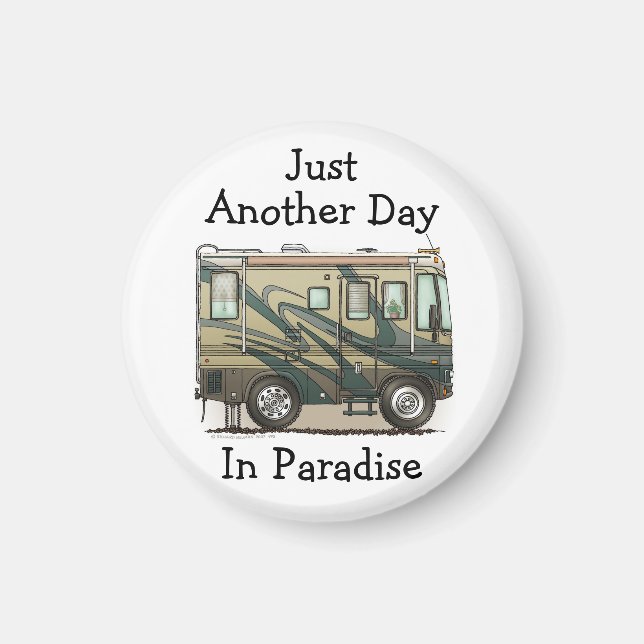 Imã Camper Feliz e Bonito, Grande Treinador RV Motorho (Frente)