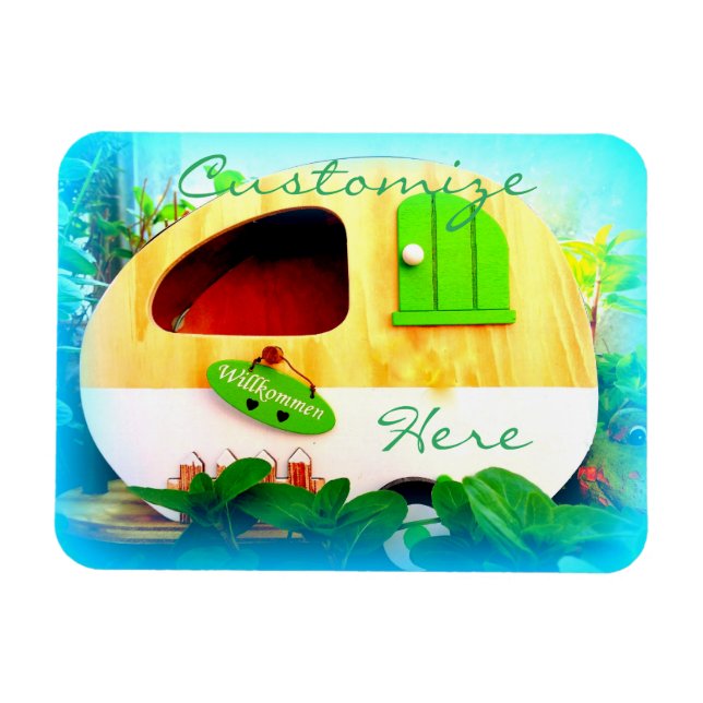 Ímã Camper Personalizado de Vintage (Horizontal)