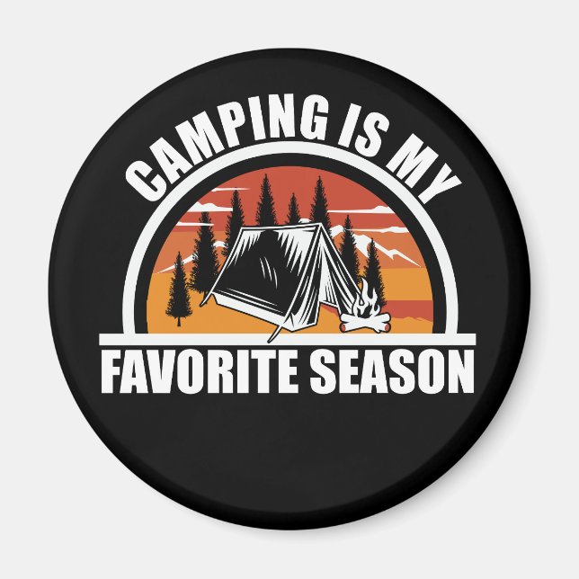 Imã Camping é o meu slogan de acampamento engraçado da (Frente)