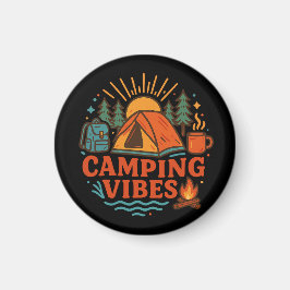 Imã Camping Vibes Circle Magnet