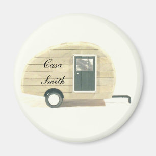 Imã Campista retro personalizado da lágrima do vintag