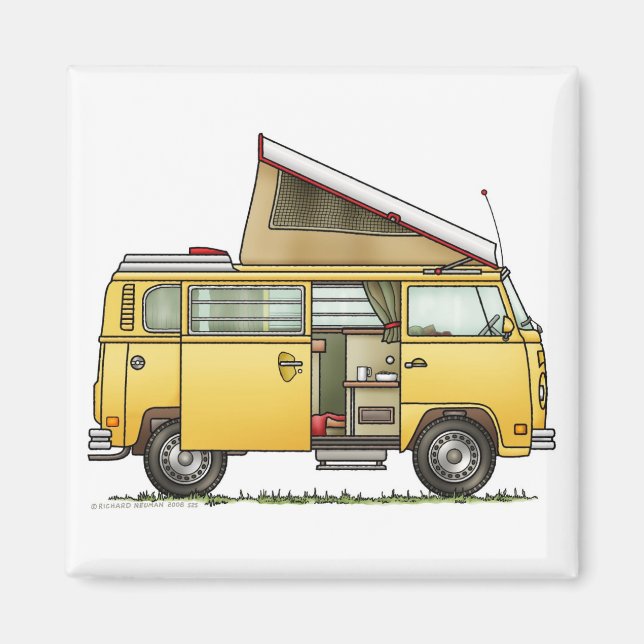 Imã Campmobile Camper Van Magnet (Frente)
