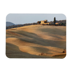 Ímã Campo agrícola ao pôr do sol, Val d'Orcia, Toscana