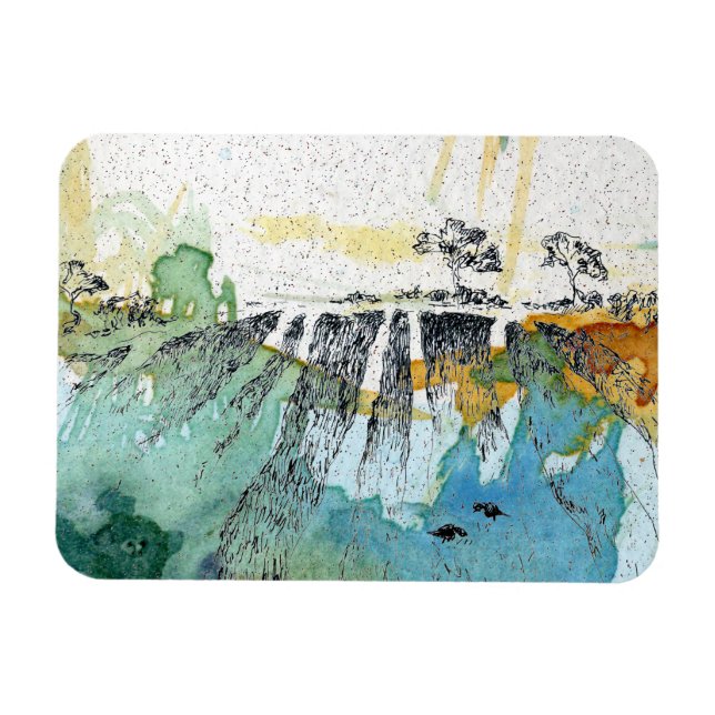 Ímã Campo com corvos por Alexandra Cook aka Linandara (Horizontal)