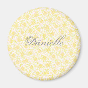 Imã Campo de Daisies Magnet, flores amarelas