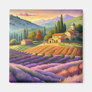 Imã Campo de lavanda na Provença.