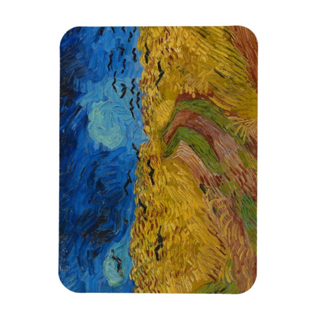 Ímã Campo de rodas com corvos (Vertical)