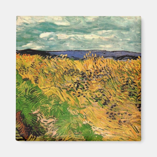 Imã Campo de Trigo com Centáureas de Vincent van Gogh (Frente)