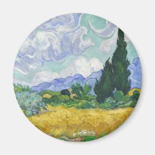 Imã Campo de Trigo com Ciprestes de Van Gogh Arte
