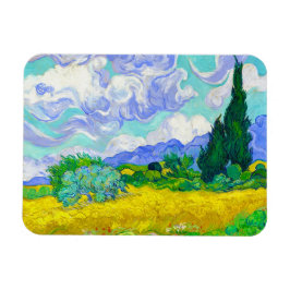 Ímã Campo de trigo com ciprestes por Vincent Van Gogh