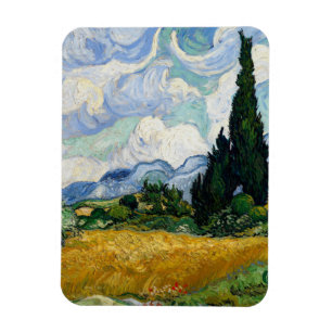 Ímã Campo De Trigo Vincent Van Gogh Com Cyprestes