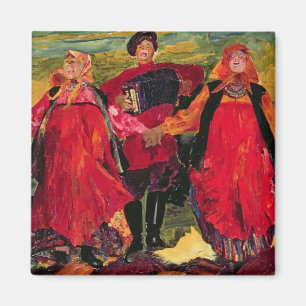 Imã Camponeses do russo que cantam