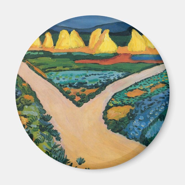 Imã Campos de Legumes de August Macke, Arte Fino Vinta (Frente)