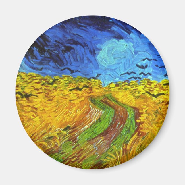 Imã Campos de trigo com Corvos Van Gogh de Belas Artes (Frente)