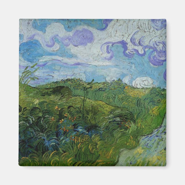 Imã Campos de trigo verde por Vincent van Gogh (Frente)
