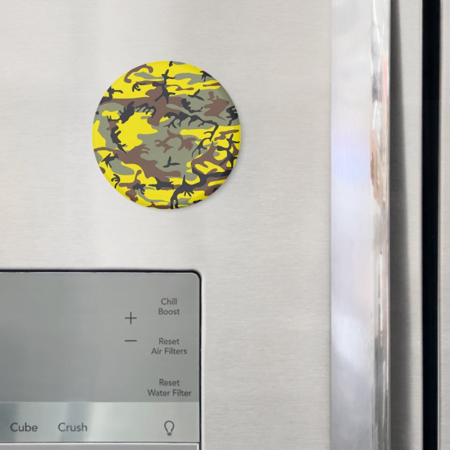 Imã Camuflagem Amarela e Marrom, Militar, Exército (In Situ (Fridge))