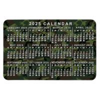 Camuflagem de Calendário Mensal 2025 Camuflagem Ve