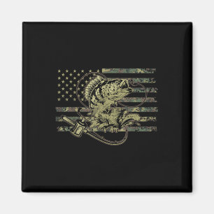 Imã Camuflagem de Pesca Nós Bandeira Americana B Peixe
