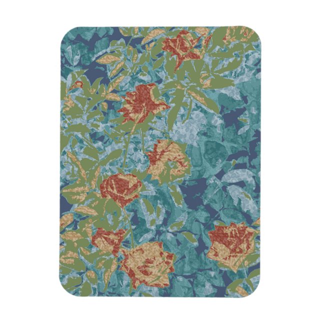 Ímã Camuflagem e flores (Vertical)