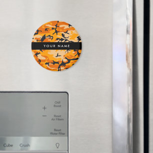 Imã Camuflagem Laranja Seu nome Personaliza