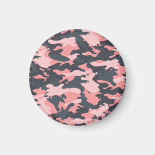 Imã Camuflagem rosa: Padrão clássico de vinheta