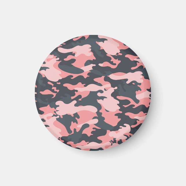 Imã Camuflagem rosa: Padrão clássico de vinheta (Frente)