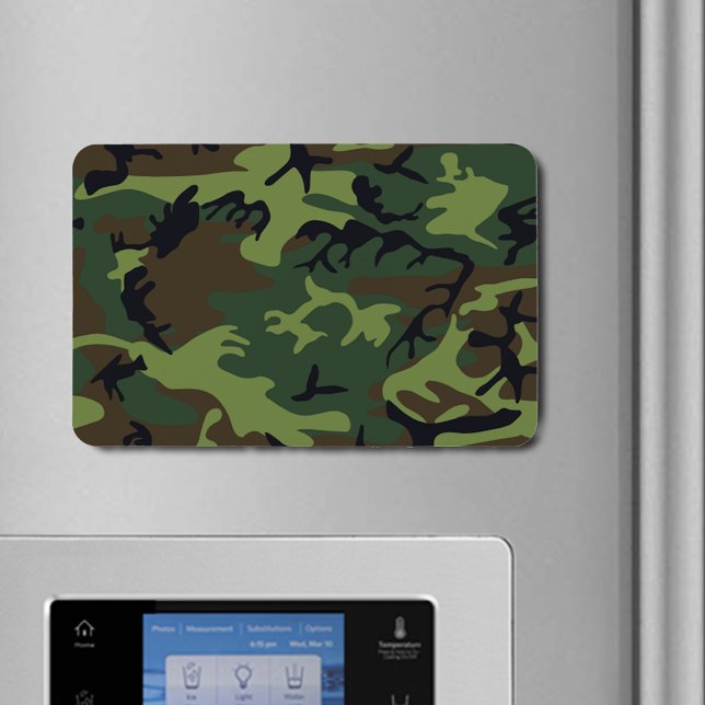 Ímã Camuflagem Verde Militar (Military Green Camouflage Flexible Magnet)
