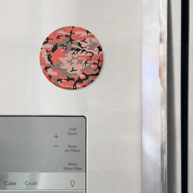 Imã Camuflagem Vermelha e Marrom, Militar, Exército (In Situ (Fridge))