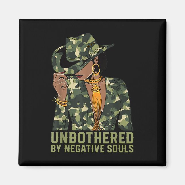 Imã Camuflagem W, de vaqueira negra ocidental sem incr (Frente)