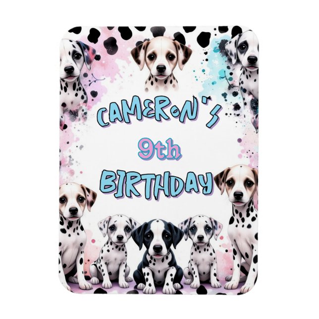 Ímã Cana-de-Aniversário Cachorada Dalmática (Vertical)