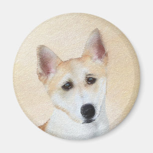 Imã Canaan Dog Painting - Arte de Cachorro Original