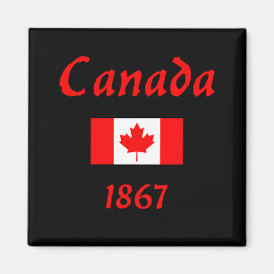 Imã Canadá 1867 Antiga Cor Escura do Sinalizador de Fo