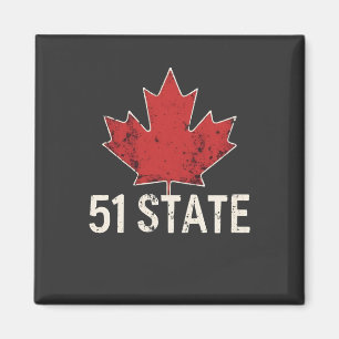 Imã Canadá 51rua Estado Trump American e Canadian Flag