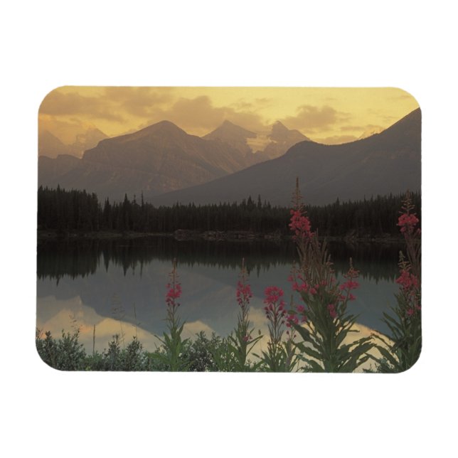 Ímã Canadá, Alberta, Banff. Cenário do nascer do sol d (Horizontal)