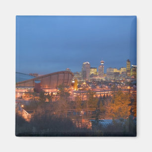 Imã Canadá, Alberta, Calgary: panorama da cidade a par
