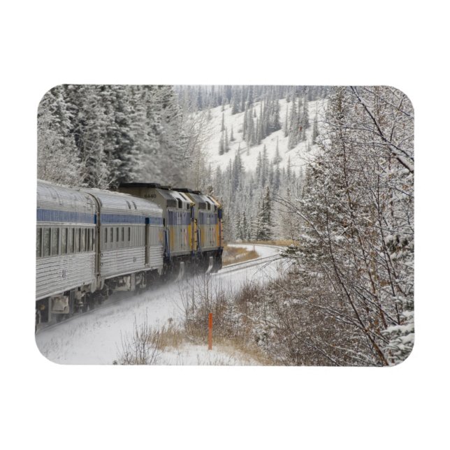 Ímã Canadá, Alberta. Trem de neve da VIA Rail entre (Horizontal)