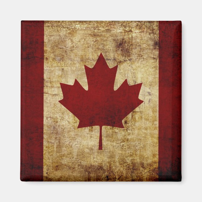 Imã Canadá / Bandeira desgastada (Frente)