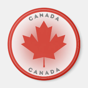 Imã Canadá Maple Leaf Circle Shape