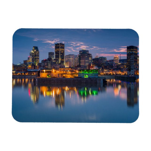 Ímã Canadá, Montreal, panorama e Porto Antigo (Horizontal)