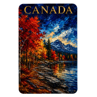 Ímã Canada Mountain Lake Art Souvenier