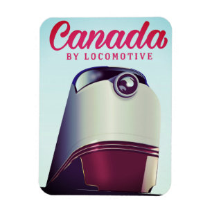 Ímã Canadá pelo poster locomotivo do trem dos anos 50
