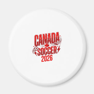 Imã Canada Soccer 2026 Futebol Bold Tipografia País