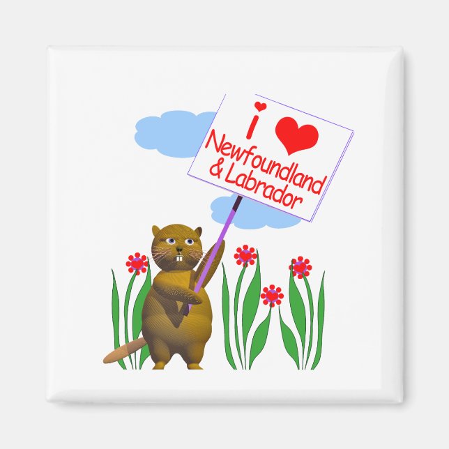 Imã Canadense Beaver ama Terra Nova, Labrador (Frente)