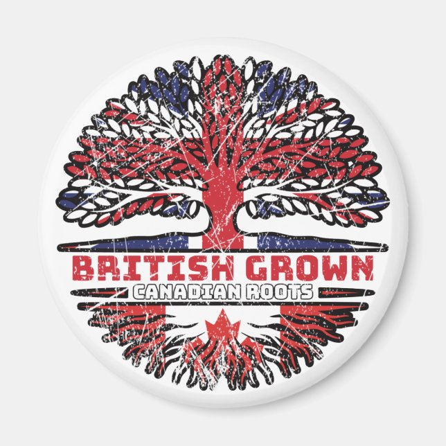 Imã Canadense Canada Uk Reino Unido British Tree (Frente)