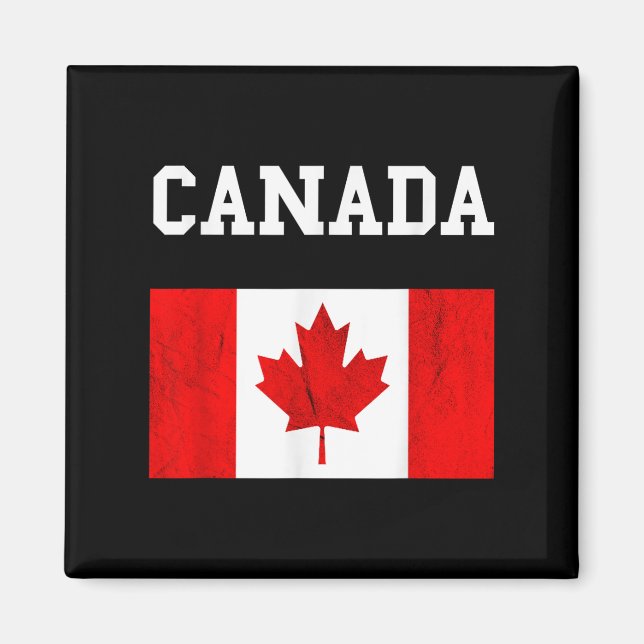 Imã canadense Flag Maple Leaf Canadian Flag (Frente)